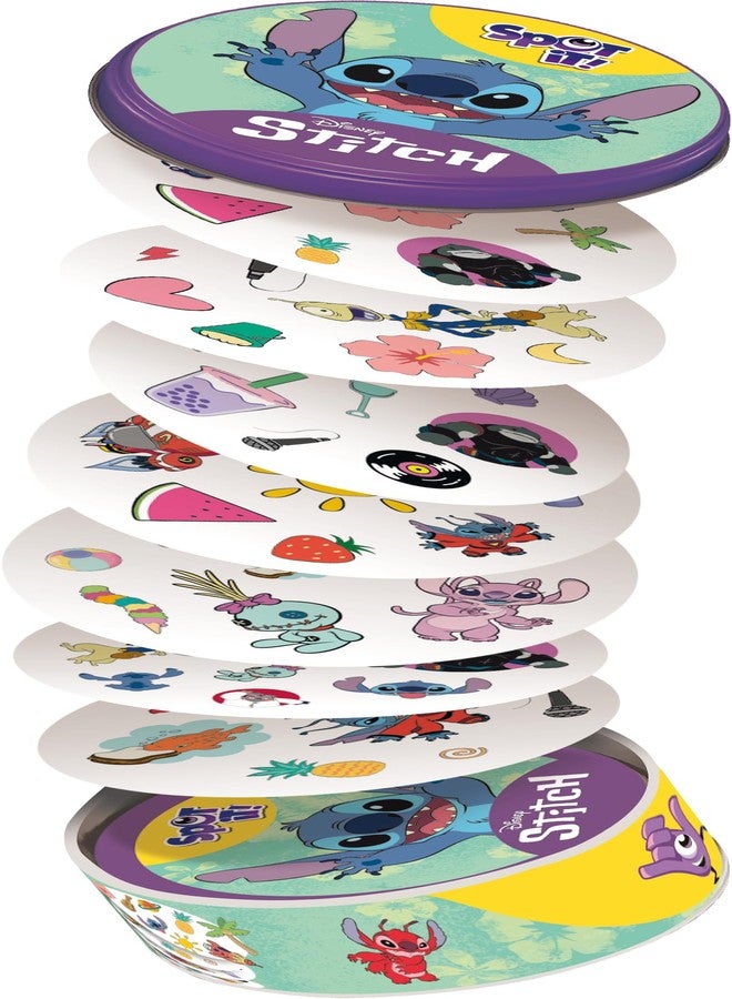 Asmodee Spot It! Disney Stitch - Quick Observation Card Game Featuring Beloved Characters, Fun Matching Game for Kids and Adults, Ages 6+, 2-8 Players, 15 Minute Playtime - Image 2